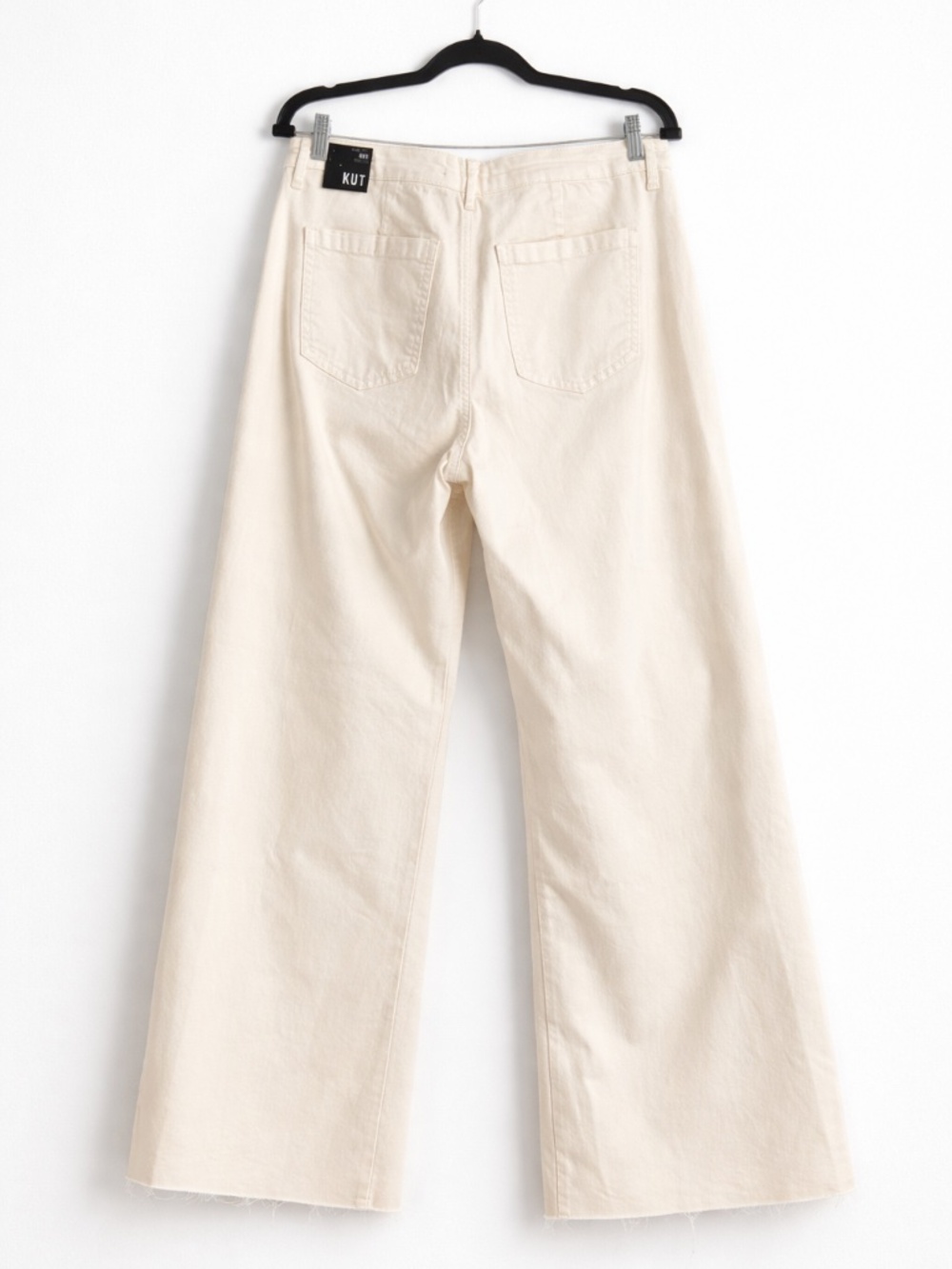 Kut from the Kloth Meg High-Rise Wide Leg Denim with Raw Hem - Size 14 - NWT - Picture 2 of 4